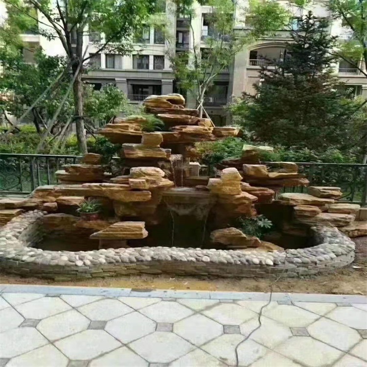 莲池庭院假山鱼池设计方案